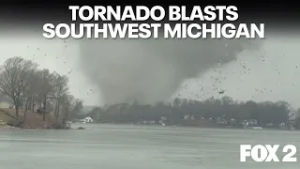 Tornados rip through Southern Michigan, caught on video
