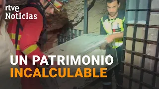 San Juan de la Peña, cercado por el fuego | Habla el hermano mayor del monasterio | RTVE Noticias