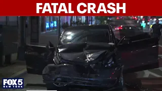 Tesla plows into Manhattan scaffolding, 1 person dead, NYPD says