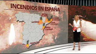 The wildfires still causing concern in Spain