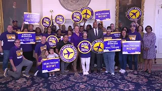Maryland Gov. Wes Moore announces minimum wage pay raise for some BWI airport workers