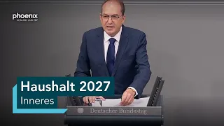 Aussprache zum Haushalt für Inneres | 10.09.26