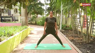low lunge yoga | நின்ற நிலையில் பக்கவாட்டு யோகா பயிற்சிகள் | Dhinam Oru Yoga | Vasanth TV