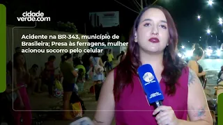 Accident on BR-343, in the municipality of Brasileira; Trapped in wreckage, woman calls for help ...