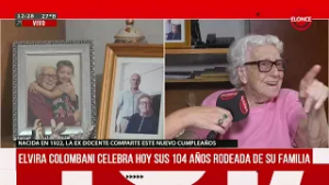 Elvira Colombani celebra hoy sus 104 años rodeada de su familia - Elonce