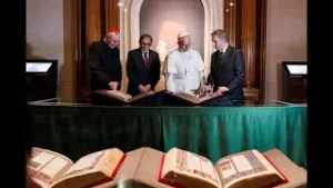 La Bibbia di Borso d'Este in Senato. Il saluto del Presidente La Russa a Papa Leone XIV