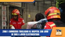 Zone 1: Firefighters transport electrocuted young man to San Juan de Dios Hospital