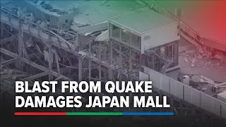 Blast damages mall in Japan after 7.1 quake