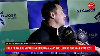 "It's the land my father taught me to love," said Luciano Pereyra after performing in San José