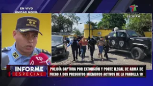 DIPAMPCO captura a dos presuntos miembros activos de la pandilla 18 en La Ceiba.