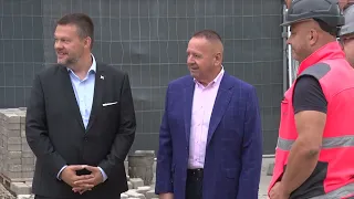 Kontrolný deň rekonštrukcie námestia Samuelom Migaľom