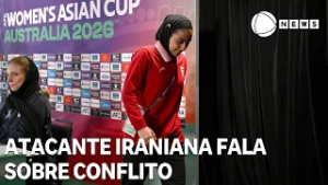 Atacante iraniana se emociona ao falar sobre conflito contra os Estados Unidos