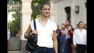 Leonor arrives happy for her first day of university: "Looking forward to it"