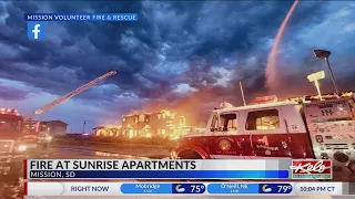 Firefighters battle another fire at Sunrise Apartments