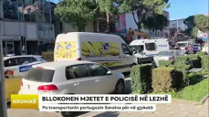 BLLOKOHEN MJETET E POLICISË NË LEZHË/ Po transportonin portugezin Saraiva për në gjykatë
