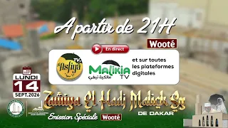 🔴 SPECIAL PROGRAM: Wooté Zawiya El Hadji Malick Sy "rta" of Dakar Monday, September 14, 2026, sta...