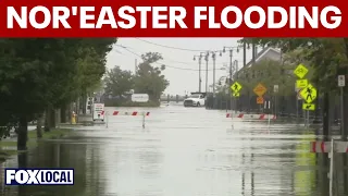 Nor’easter floods LI coast: Ferries suspended as locals brave storm