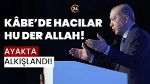 "Kâbe’de Hacılar Hu Der Allah!" Başkan Erdoğan İlahinin Sözlerini Okudu, Tüm Salon Ayakta Alkışladı!