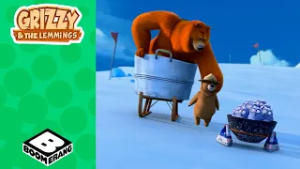 Slalom con il gigante | Grizzy e i Lemming | Speciale Olimpiadi Invernali | Boomerang Italia