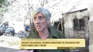 Roca: Fierce fire leads to total loss, urgent aid requested for affected families