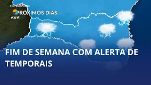 Fim de semana com alerta de temporais
