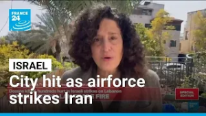 Israeli city hit as airforce announces new strikes in Iran • FRANCE 24 English