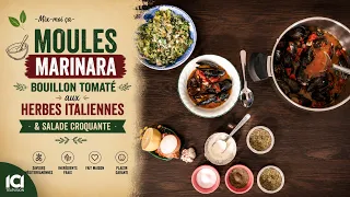 Mix-moi ça: Moules Marinara | Bouillon Tomaté aux Herbes Italiennes & Salade Croquante