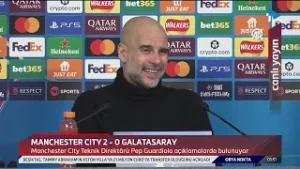 Pep Guardiola, Manchester City - Galatasaray Maç Sonu Basın Toplantısı