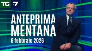 L'anteprima di Mentana del Tg La7 del 6 febbraio 2025
