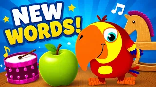 Larry the Parrot Learns ALL the Words! | Vehicles & Musical Instruments + | New Words | BabyFirst