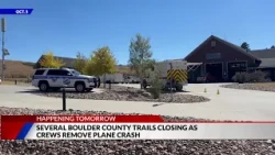 Several Boulder County trails closing Thursday as crews remove plane crash