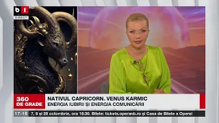 360 de GRADE cu ALINA BĂDIC. HOROSCOP săpt. 6-12 sept. 2026. Invitat: Sorin Lucaci. P3/3