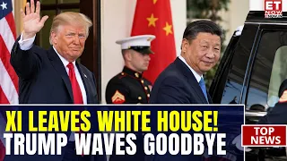 ‘Great Meeting!’ Trump Waves Goodbye To Xi Jinping As Chinese President Departs White House