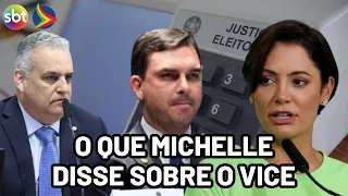 Michelle Bolsonaro reage após Flávio definir nome para vice - 4K