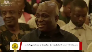 Omanhene for Ahafo Region chief's  Speech at  Regional House of Chiefs Courtesy Call on Pres. Mahama
