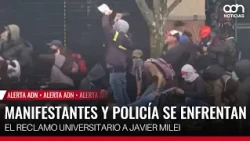 🚨 Breaking News! Clashes between police and protesters at university march.