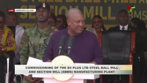 Речь президента Джона Драмани Махамы на церемонии ввода в эксплуатацию завода SBMS компании B5 Pl...