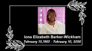 Death Announcement - Iona Elizabeth Barker Wickham