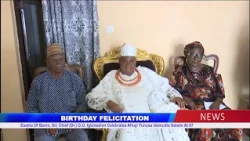Esama Of Benin, Sir, Chief (Dr.) G.O. Igbinedion Celebrates Alhaji Yunusa Idemudia Salami At 97