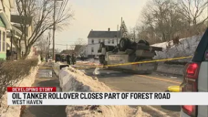 West Haven road remains closed after oil spill