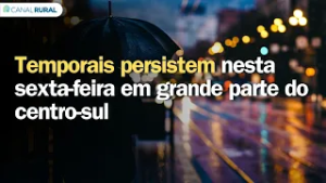 Temporais persistem nesta sexta-feira em grande parte do centro-sul