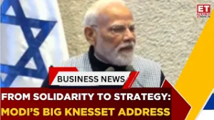 PM Modi's Historic Address To The Israeli Parliament, Knesset | Watch | Business News | ET Now