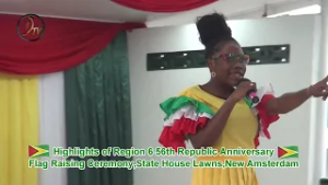 56th Republic Flag Raising,New Amsterdam