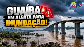 Guaíba River, in Rio Grande do Sul, hits flood risk level