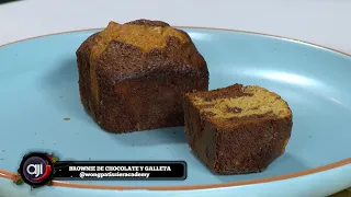 Delicioso brownie de chocolate y galleta de @WONGPATISSIERACADEMY | Ají