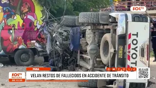 Piura: Wake held for victims of traffic accident