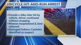Man arrested after hit-and-run crash in Corning
