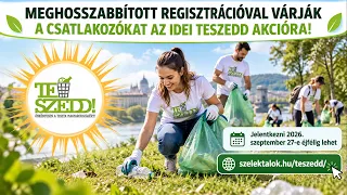 MEGHOSSZABBÍTOTT REGISZTRÁCIÓVAL VÁRJÁK A CSATLAKOZÓKAT AZ IDEI TESZEDD AKCIÓRA!