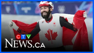 Steven Dubois wins gold in men's 500-metre short-track speed skating final