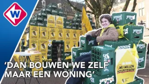 Geen studentenkamer gevonden? Deze studenten bouwen huizen van kratten en dozen